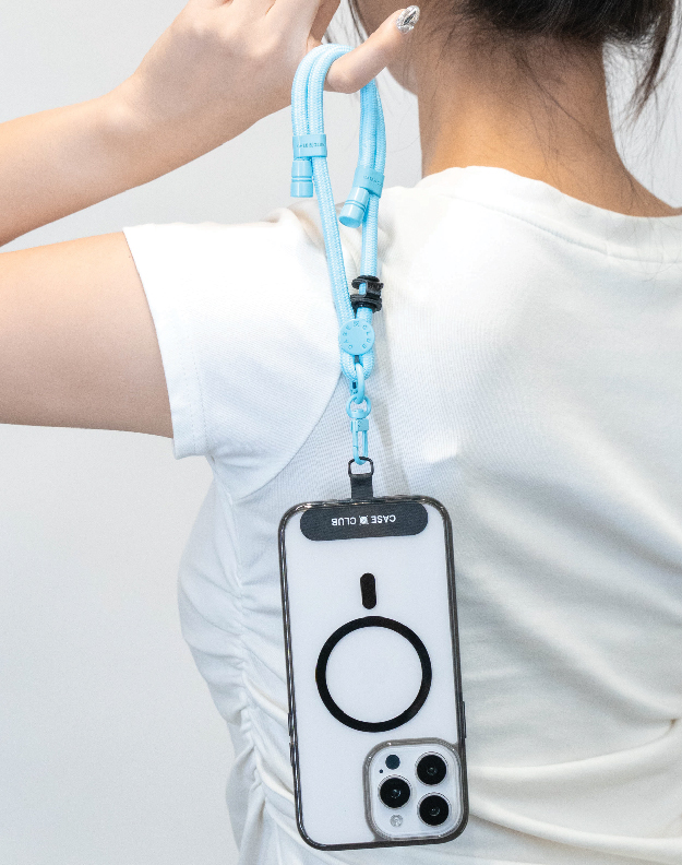 sky blue rope wrist strap